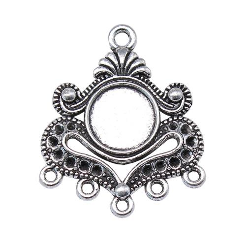 Alliage de zinc connecteur Bar, Plaqué de couleur d'argent, DIY & creux, Vendu par PC