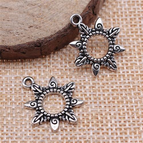 Zinc Alloy Jewelry Pendants, Sun, plated, DIY & hollow 