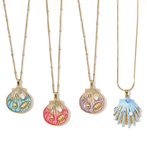 チタンジュエリーネックレス, チタン鋼, とともに プラスチック製パール, メッキ, ファッションジュエリー & エナメル, 無色, 売り手 パソコン[