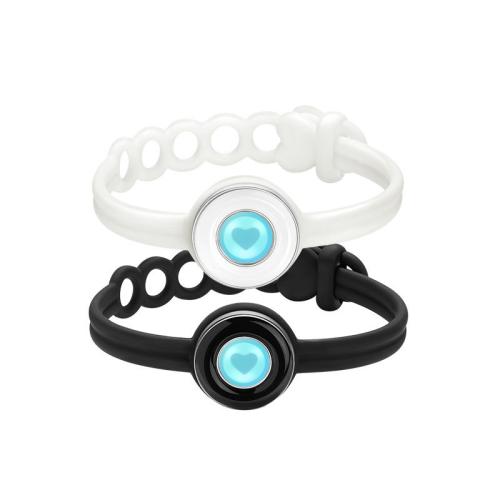 Silicone Couple Bracelet, with 316 Stainless Steel, Bluetooth connecting & for couple Approx 6-10 Inch [