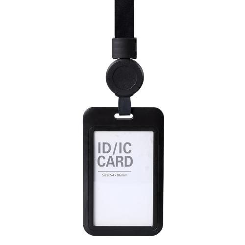 plastique Titulaire de la carte, rectangle, Portable & unisexe & styles différents pour le choix, noire, Vendu par PC