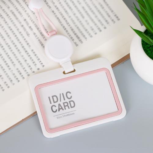 plastique Titulaire de la carte, rectangle, Portable & unisexe & transparent, plus de couleurs à choisir Vendu par PC