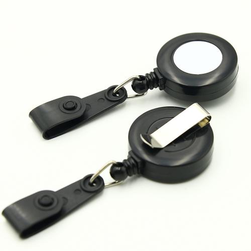 plastique ABS Titulaire du badge, Rond, Portable & Extensible & unisexe, plus de couleurs à choisir, 32mm, Vendu par PC[