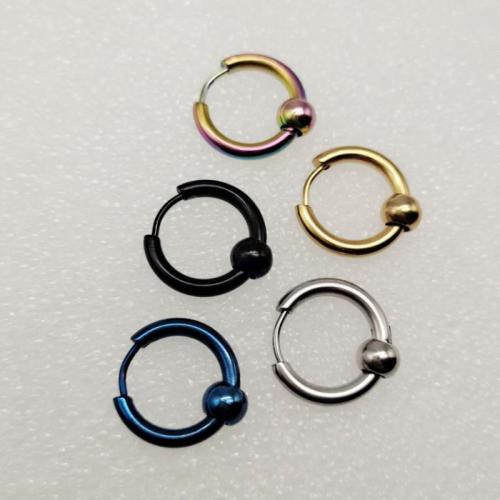 304 Stainless Steel Huggie Hoop Earring, plated, Unisex 