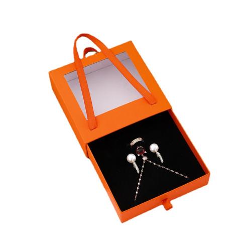 Paper Multifunctional Jewelry Box, Square, dustproof 
