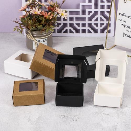 Paper Packing Gift Box, Square, transparent 