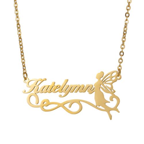 304ステンレススチール ネックレス, とともに 2inch エクステンダチェーン, アルファベット文字, ゴールドメッキ, 異なるスタイルを選択 & 女性用, 長さ:約 17.7 インチ, 売り手 パソコン