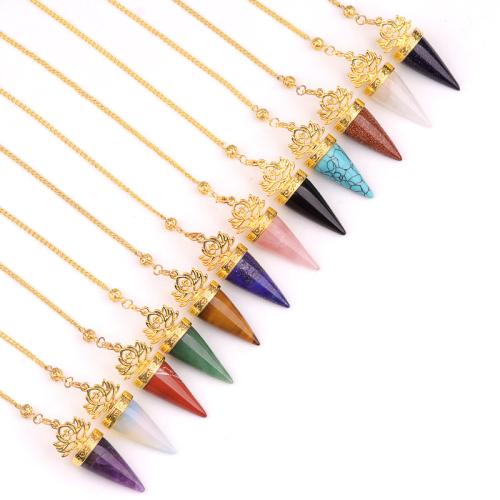 pierre gemme Pendulum Pendant, bijoux de mode, plus de couleurs à choisir, Vendu par PC