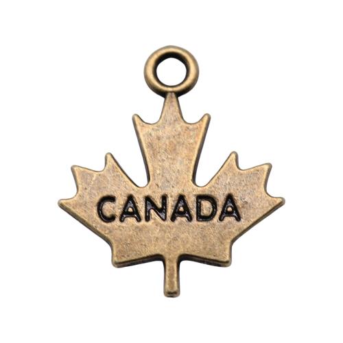 Colgantes de Aleación de Zinc en Forma Hoja, Hoja del arce, chapado, Bricolaje, más colores para la opción, Vendido por UD