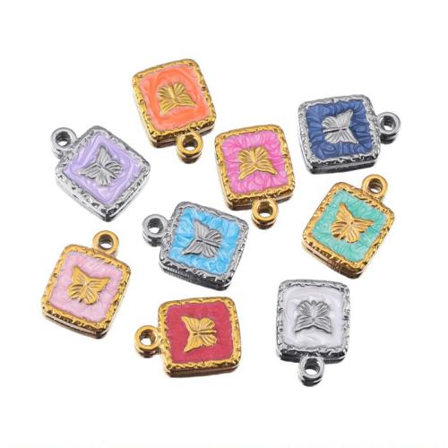 エナメル質のステンレス　ペンダント, 304ステンレススチール, メッキ, DIY, 無色, 5パソコン/バッグ, 売り手 バッグ