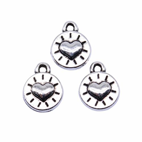 Bijoux pendentifs en Zinc alliage , alliage de zinc, Rond, Placage, DIY, plus de couleurs à choisir, Vendu par PC