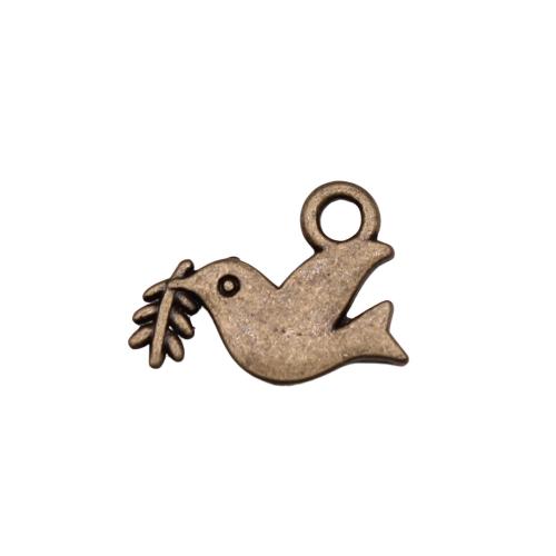 Zinc Alloy Animal Pendants, Pigeon, plated, DIY 