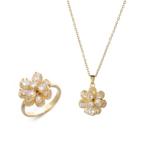 Zirkonia Micro Pave Schmucksets Messing, plattiert, verschiedene Stile für Wahl & Micro pave Zirkonia & für Frau, keine, verkauft von PC[