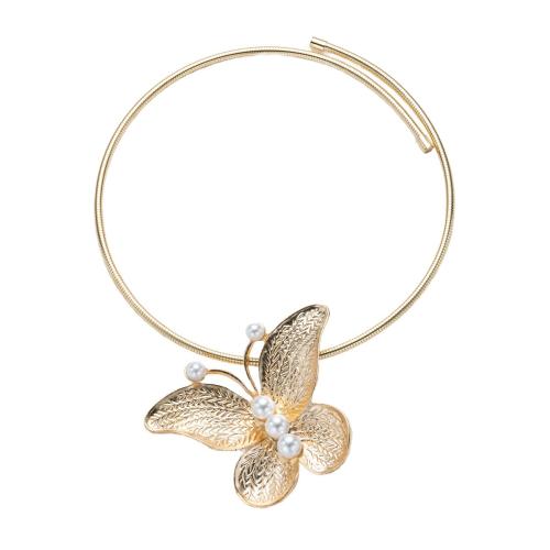Zinc Alloy Collar, with Plastic Pearl, plated, fashion jewelry & for woman 