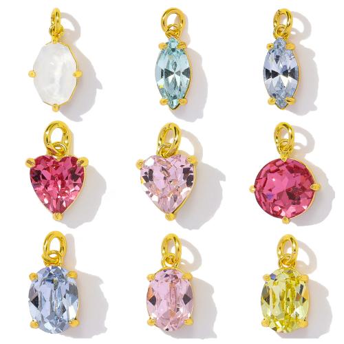 Cubique Pendentif en laiton zircon pavent, Placage, DIY & pavé de micro zircon, plus de couleurs à choisir Vendu par sac