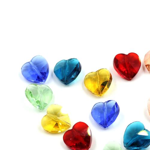 Glass Beads, Heart, DIY 14mm 