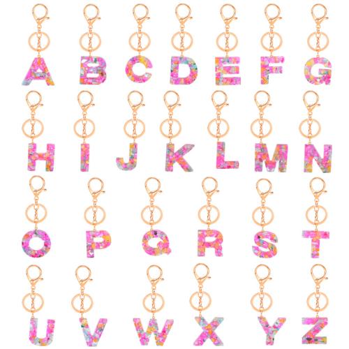 résine fermoir à clé, avec alliage de zinc, Lettre d’alphabet, goutté d'époxy, unisexe & styles différents pour le choix, Vendu par PC