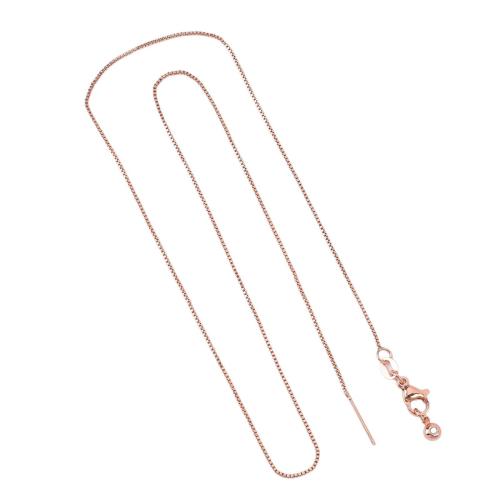Chaîne de Box en laiton, DIY, couleur or rose Environ 45 cm, Vendu par PC[