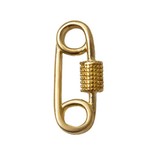 Filigree Brass Connector, plated, DIY & 1/1 loop, golden Inner Approx 1.2mm 
