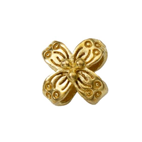 perles de cuivre en jaune, laiton, fleur, Placage, DIY, doré Vendu par PC