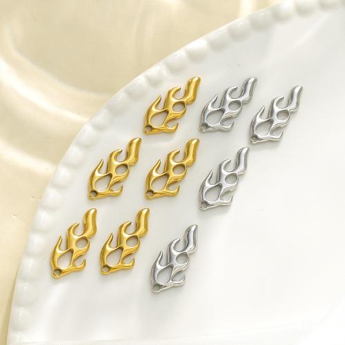Pendentifs en acier inoxydable, Acier inoxydable 304, Feu, Placage, DIY, plus de couleurs à choisir Vendu par sac