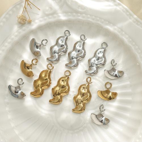 Pendentifs en acier inoxydable, Acier inoxydable 304, Irrégulière, Placage, DIY, plus de couleurs à choisir Vendu par sac