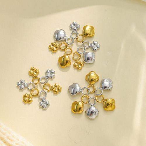 Pendentifs en acier inoxydable, Acier inoxydable 304, fleur, Placage, DIY, plus de couleurs à choisir Vendu par sac