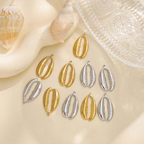 Stainless Steel Pendants, 304 Stainless Steel, Shell, plated, DIY 