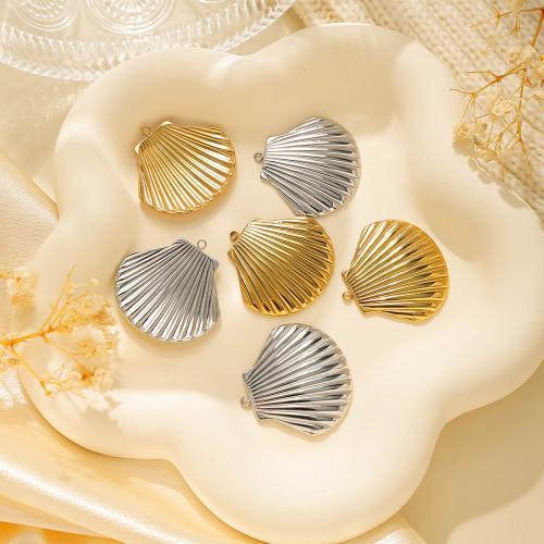 Stainless Steel Pendants, 304 Stainless Steel, Shell, plated, DIY 