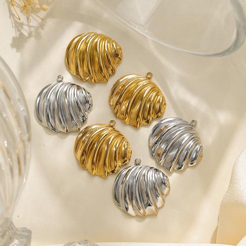 Stainless Steel Pendants, 304 Stainless Steel, Shell, plated, DIY 