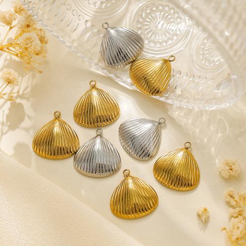 Stainless Steel Pendants, 304 Stainless Steel, Shell, plated, DIY 