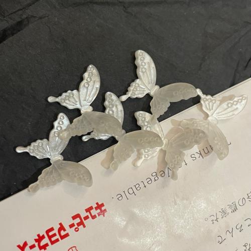 Feuille d'acétate Accessoires cheveux DIY de, papillon, blanc Vendu par PC