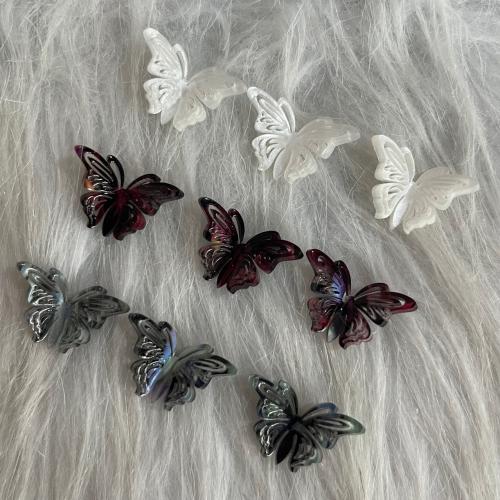 Acrylique Accessoires cheveux DIY de, papillon, plus de couleurs à choisir, 23mm, Vendu par PC