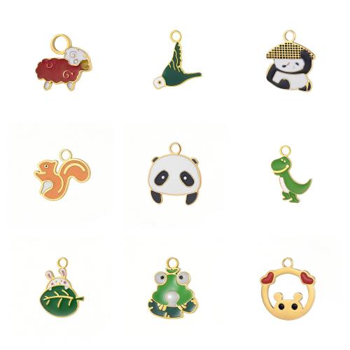 エナメル質のステンレス　ペンダント, 304ステンレススチール, アニマル, ゴールドメッキ, DIY, 無色, 売り手 パソコン