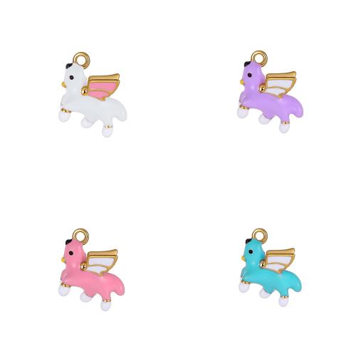 Pendentifs d'animaux en acier inoxydable , Acier inoxydable 304, animal, Placage de couleur d'or, DIY & émail, plus de couleurs à choisir, Vendu par PC