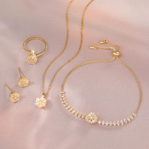 Bijoux strass en acier inoxydable Set, Acier inoxydable 304, avec Oeil de chat, Placage, rotatif & styles différents pour le choix & pour femme & avec strass, doré, Vendu par PC