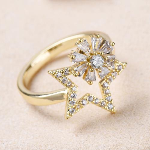 Bague en laiton strass, Placage, rotatif & styles différents pour le choix & pour femme & avec strass Vendu par PC