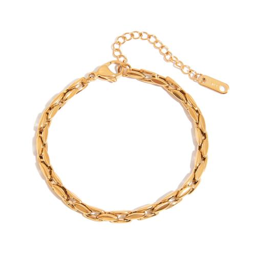 Acier inoxydable 304 bracelet, Plaqué or 18K, bijoux de mode & styles différents pour le choix & pour femme, Vendu par PC