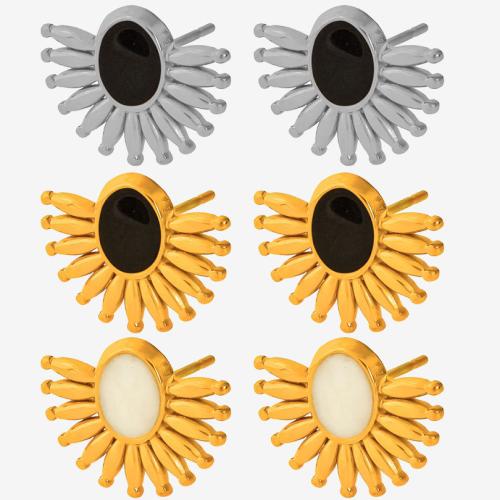 Acier inoxydable 304 boucle d oreille dormeuse, Placage, bijoux de mode & pour femme & émail, plus de couleurs à choisir, Vendu par paire