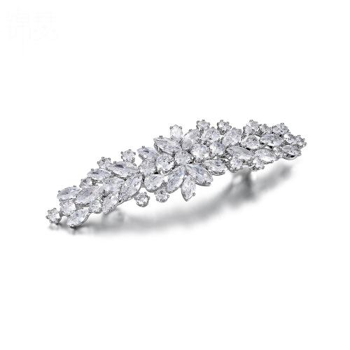 laiton Chignon, avec zircon cubique, Placage, pour mariée & pour femme, plus de couleurs à choisir, Vendu par PC