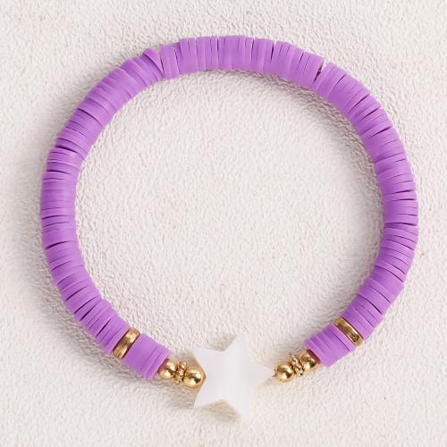 Bracelets d'argile polymère, alliage de zinc, avec argile de polymère, Placage, bijoux de mode & pour femme, plus de couleurs à choisir Environ 18 cm, Vendu par PC