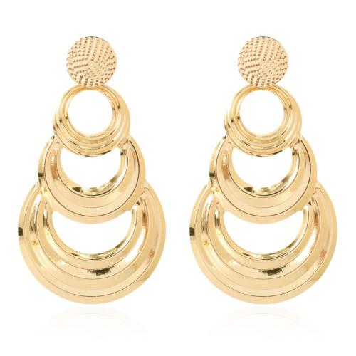 Boucle d'oreille goutte Zinc Alloy, alliage de zinc, bijoux de mode & pour femme, doré, Vendu par paire