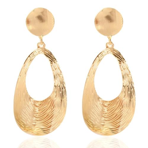 Boucle d'oreille goutte Zinc Alloy, alliage de zinc, bijoux de mode & pour femme, doré, Vendu par paire