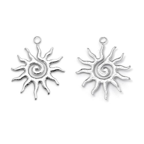 Stainless Steel Pendants, 304 Stainless Steel, Sun, plated, DIY 