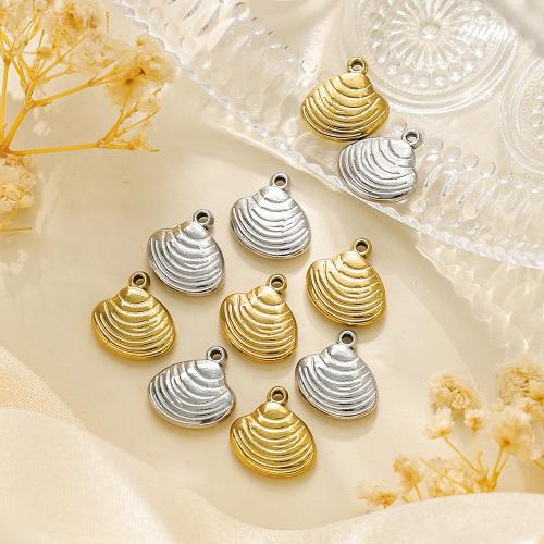 Stainless Steel Pendants, 304 Stainless Steel, Shell, plated, DIY 