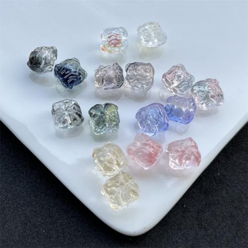 Perles murano faites à la main , chalumeau, lion, DIY, Couleur aléatoire, 12mm, Vendu par PC