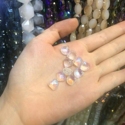 Perles murano faites à la main , chalumeau, coquille, DIY, Couleur aléatoire Vendu par PC