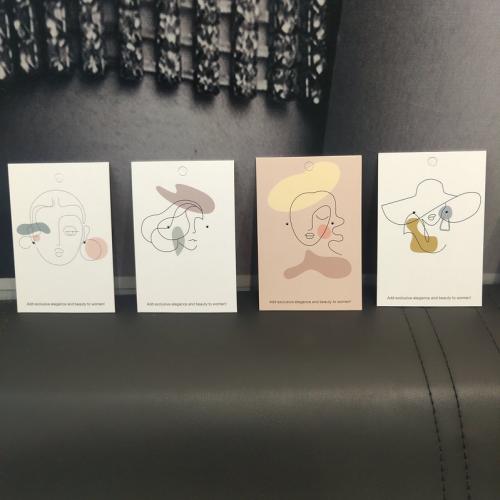 Paper Earring Card, Rectangle, printing 