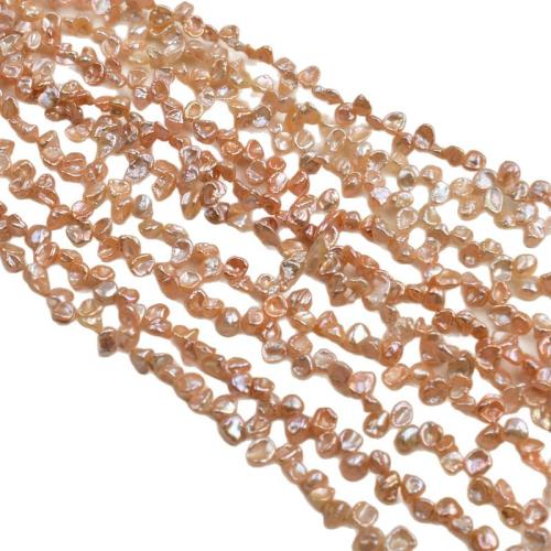 Baroque Cultured Freshwater Pearl Beads, plated, DIY, pink 
