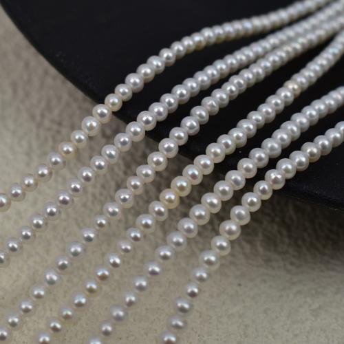Perle comme Pommes de terre perles d'eau douce, perle d'eau douce cultivée, Plat rond, Placage, DIY, blanc Vendu par brin
